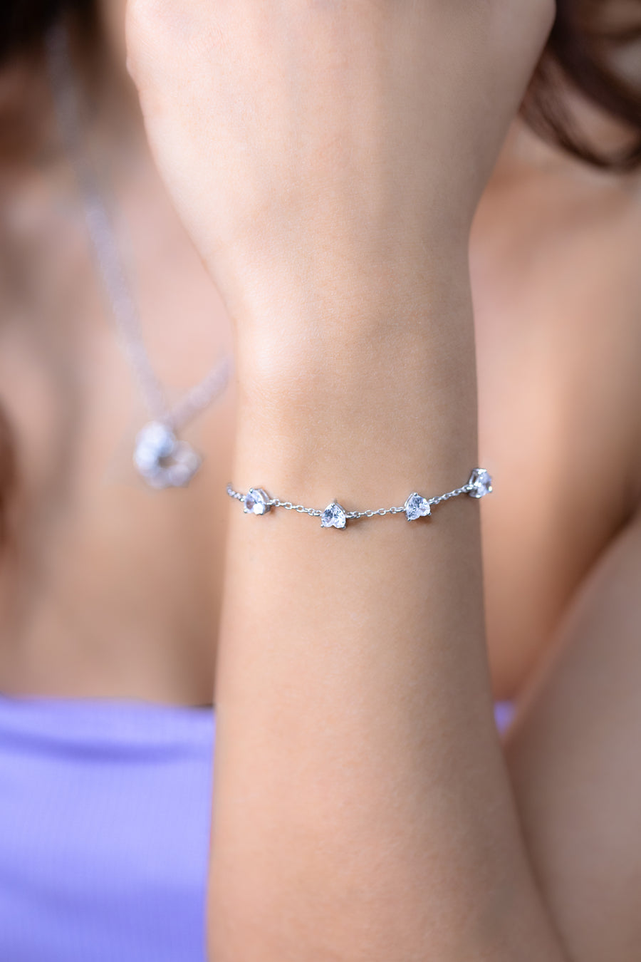 Diamond Heart Bracelet