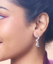 Mini Textured Abstract Hoops
