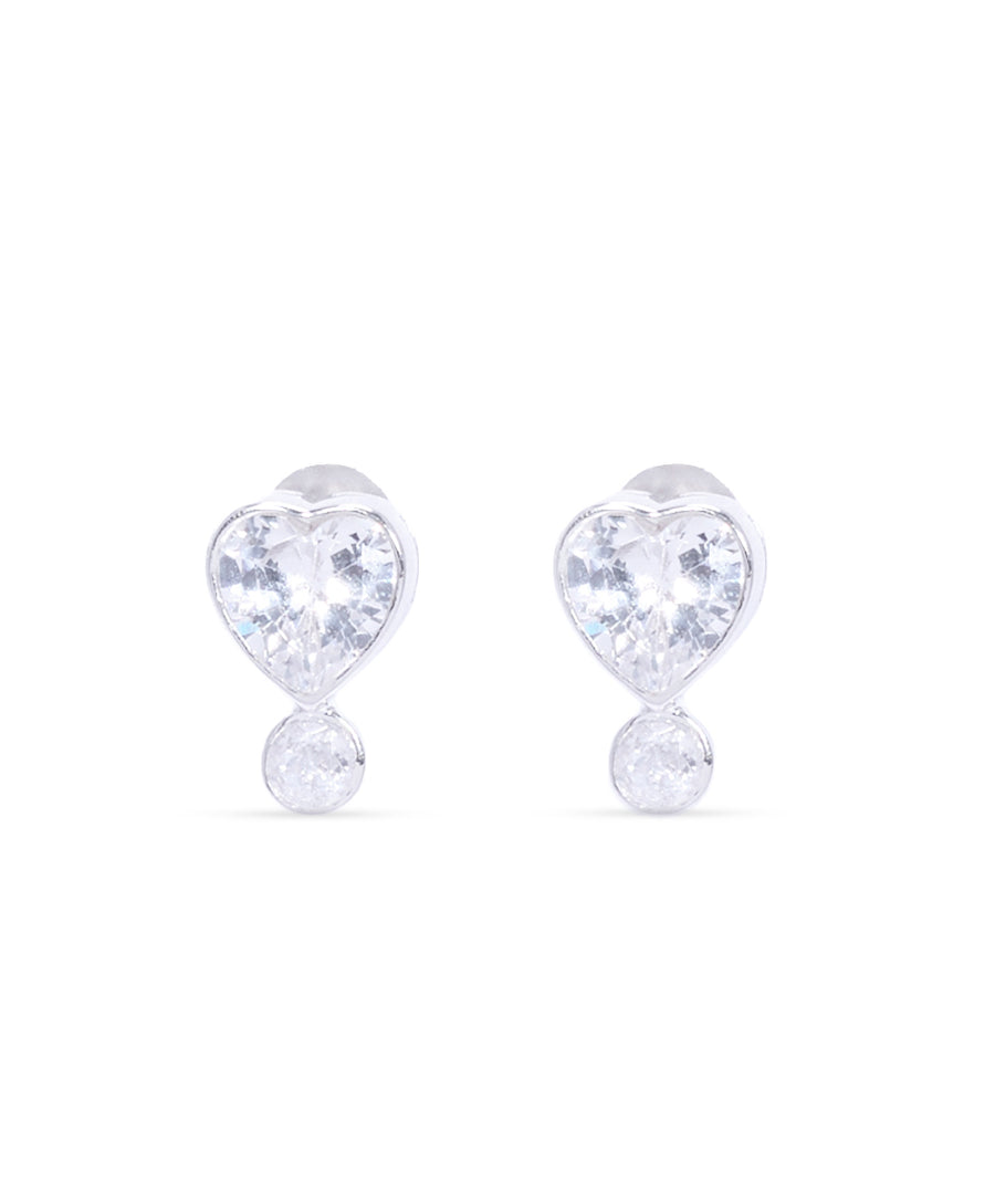 Diamond Heart Earrings