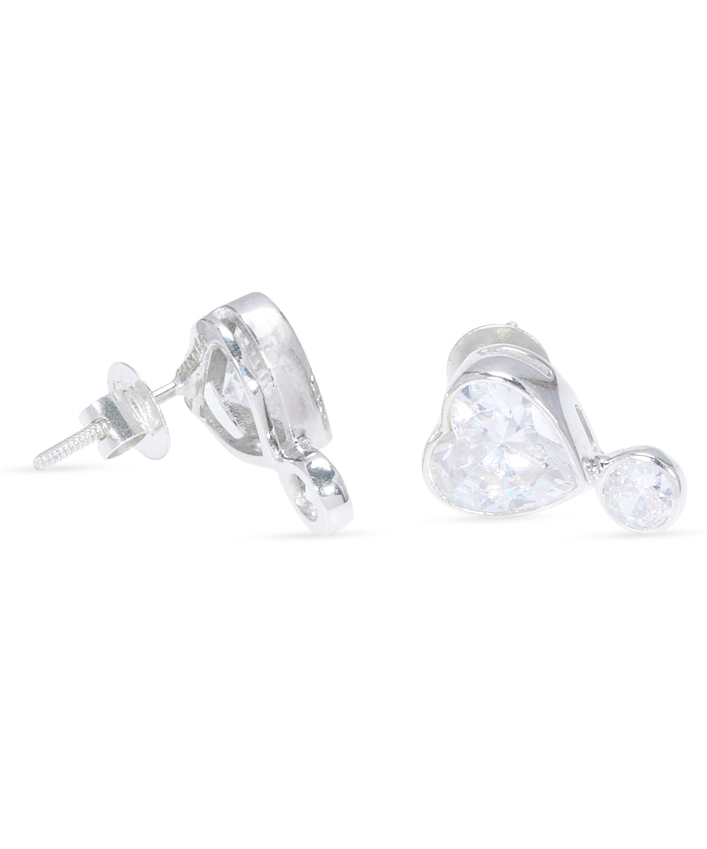 Diamond Heart Earrings
