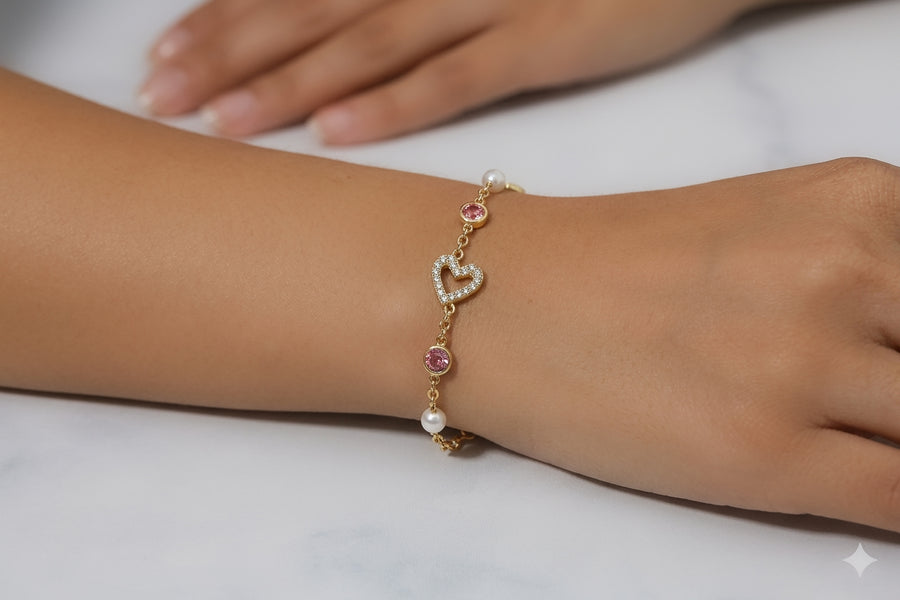 Gold Heart Bracelet