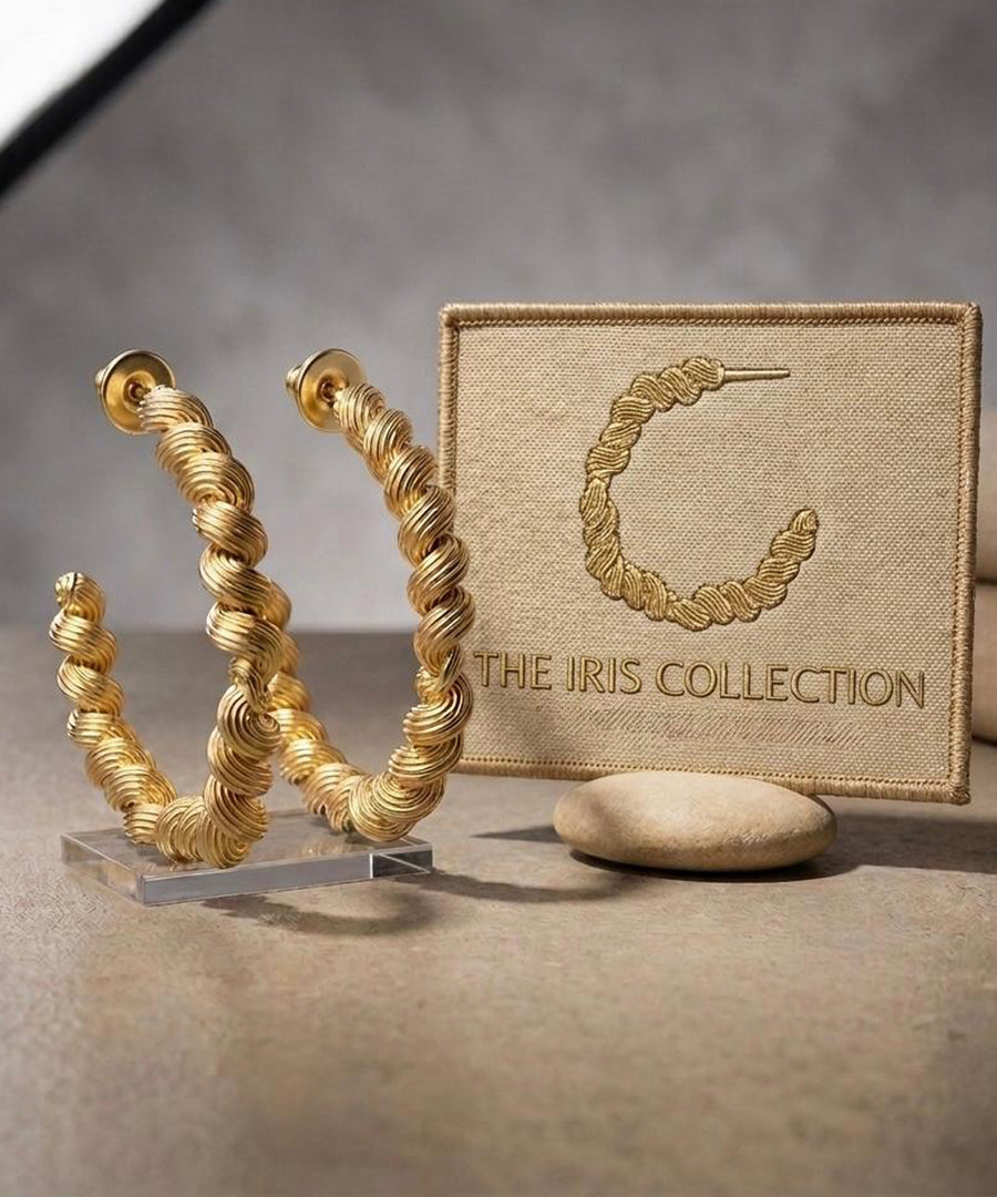 Iris Gold Hoops
