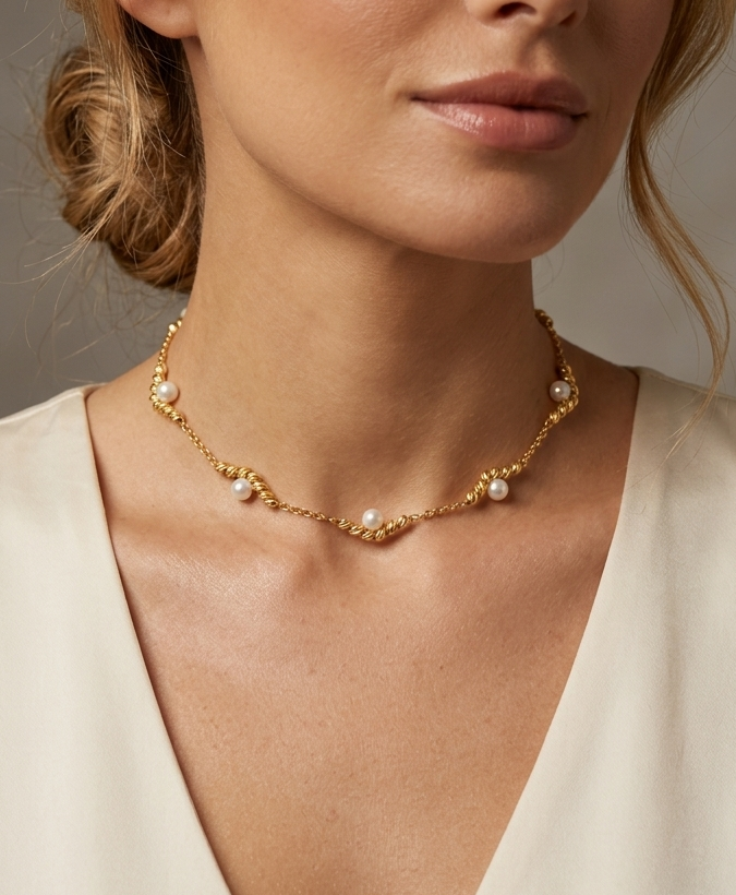 Iris Pearl Choker