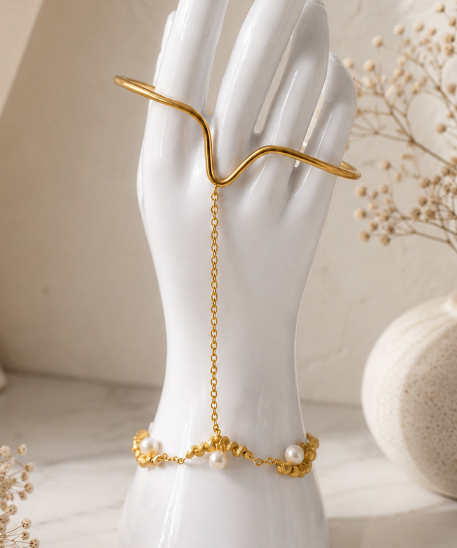 Iris Palm Cuff Bracelet