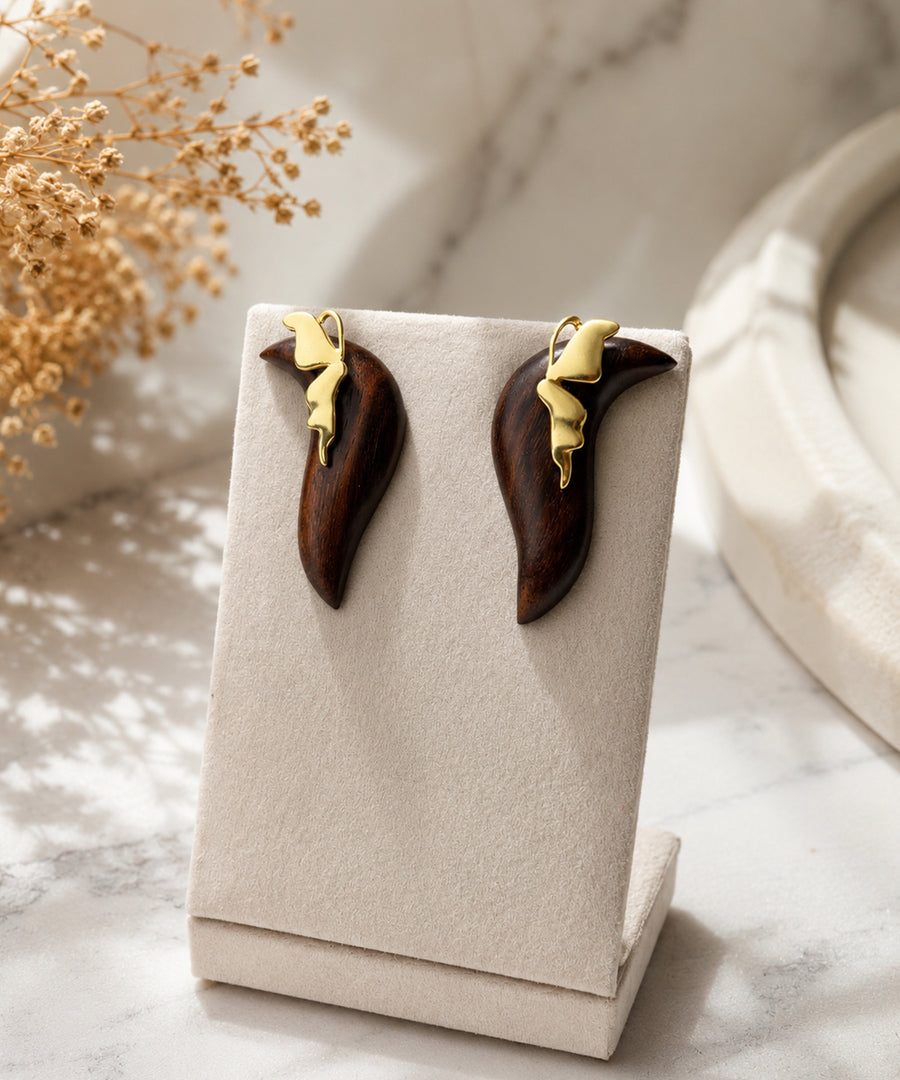 Rooted Butterfly Earring