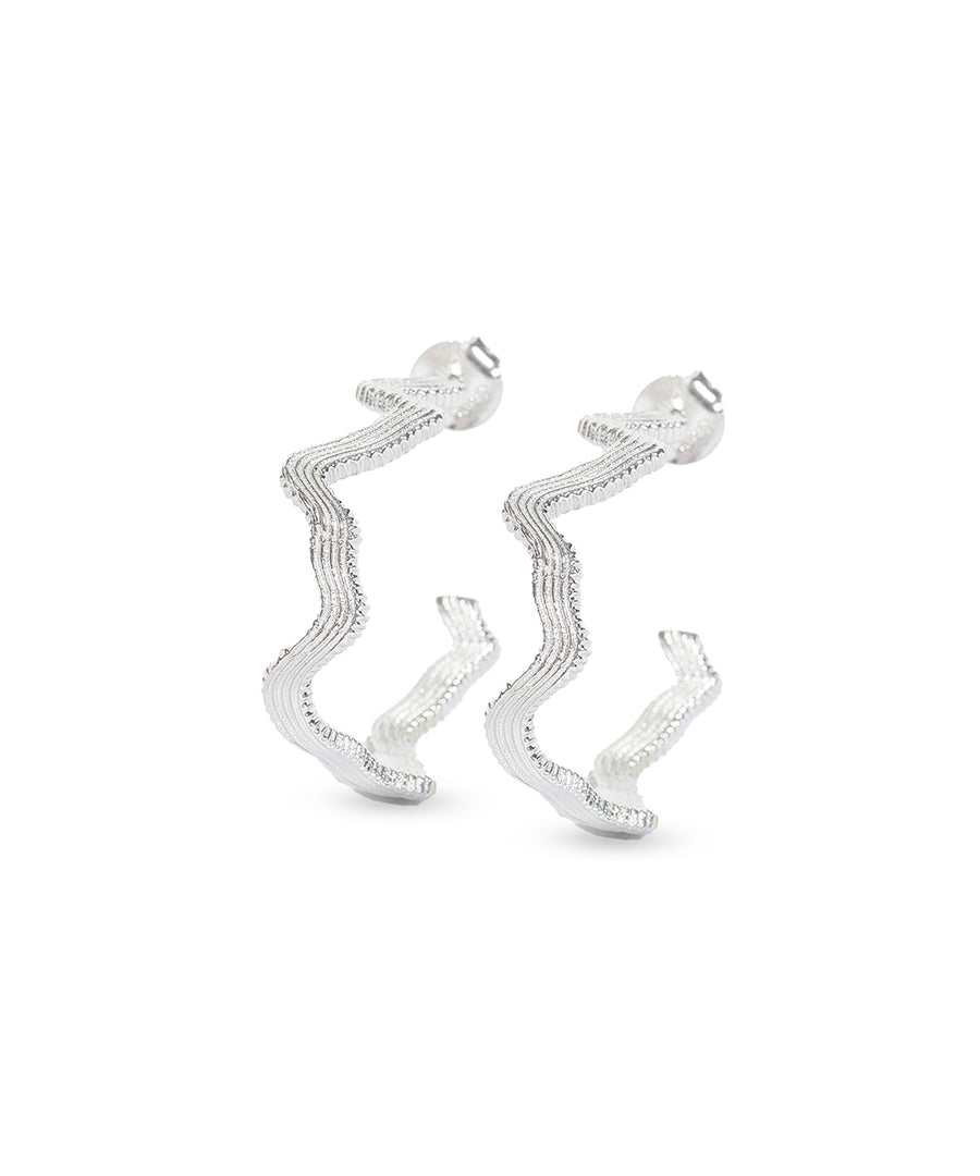 Mini Textured Abstract Hoops