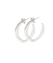 Textured Moon Hoops
