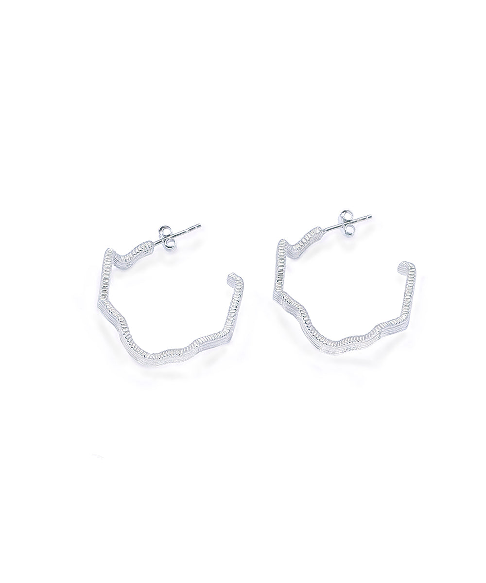 Mini Textured Abstract Hoops