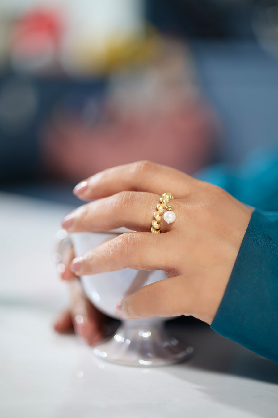 Iris Pearl Ring