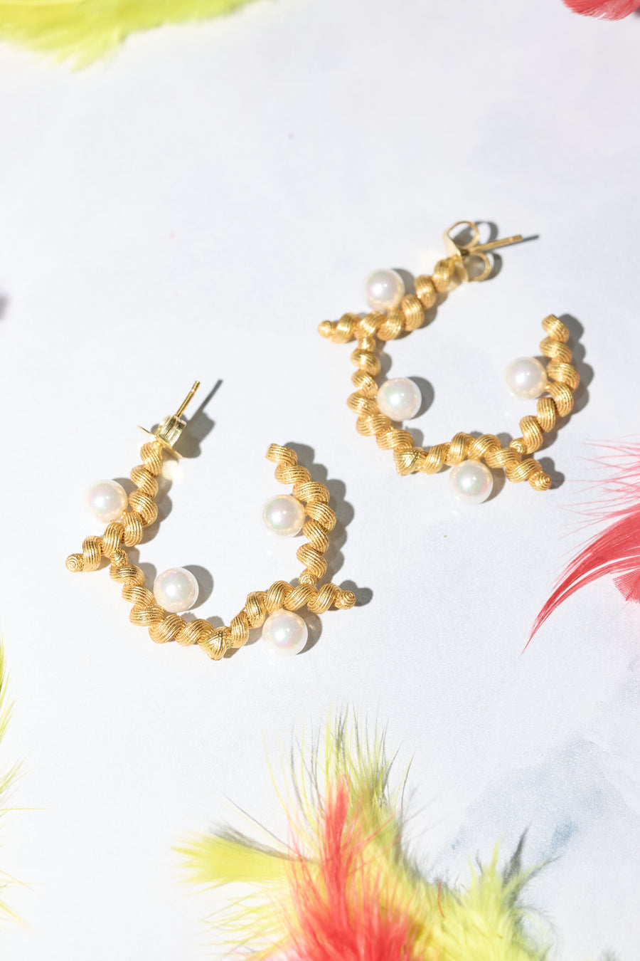 Iris Pearl Hoops