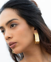 Gold Trillion Hoops