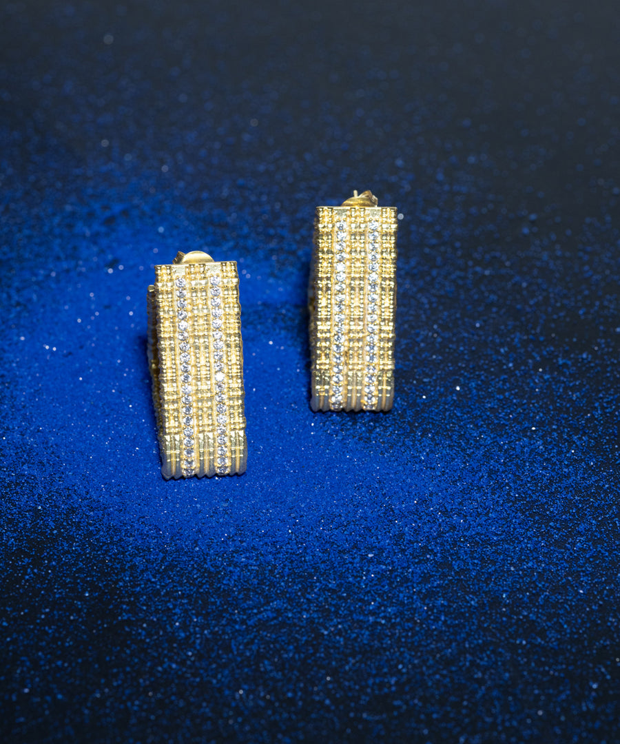 Gold Trillion Hoops